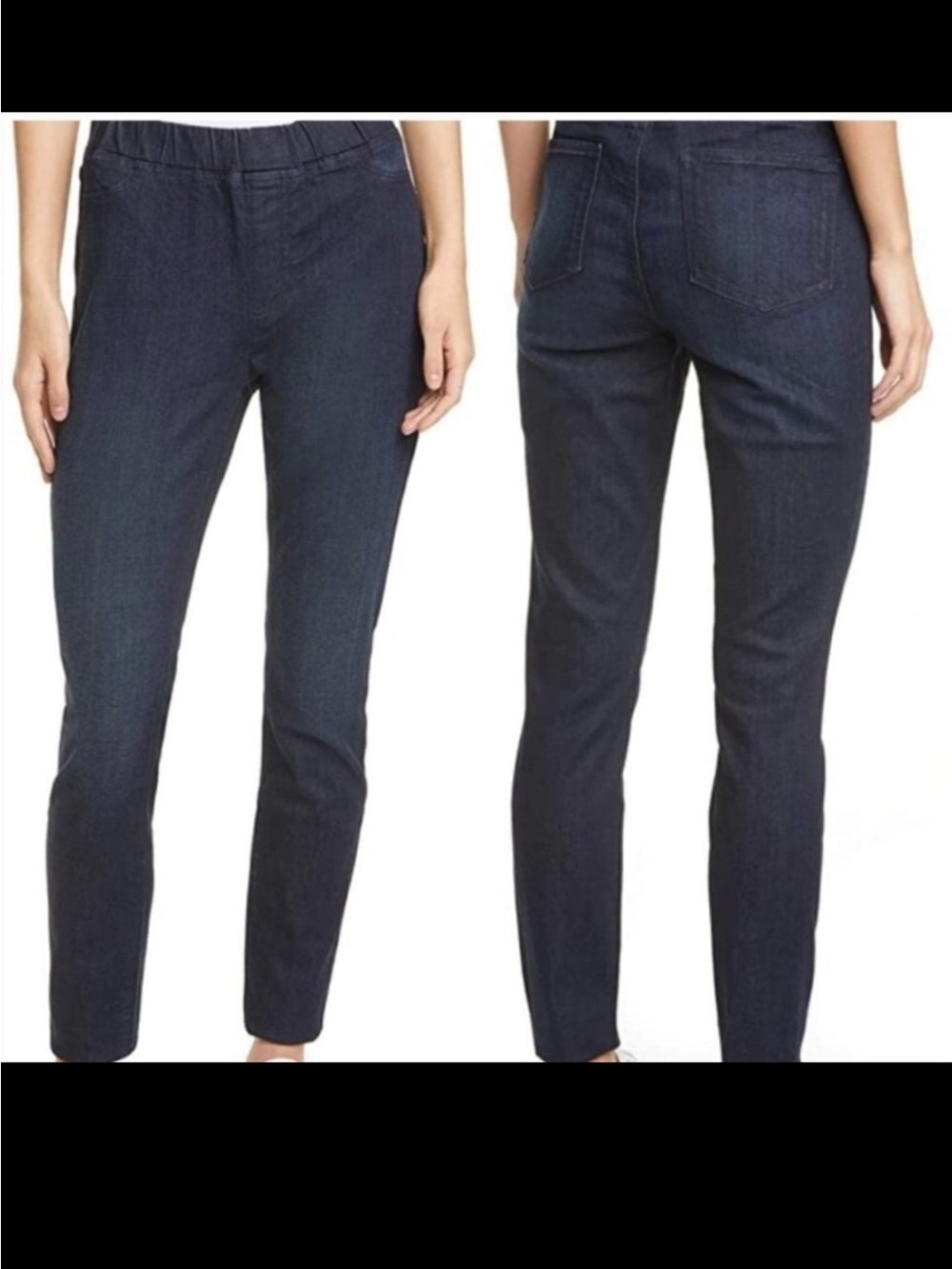 Eileen Fisher Elastic Waistband Slim Skinny Jeans